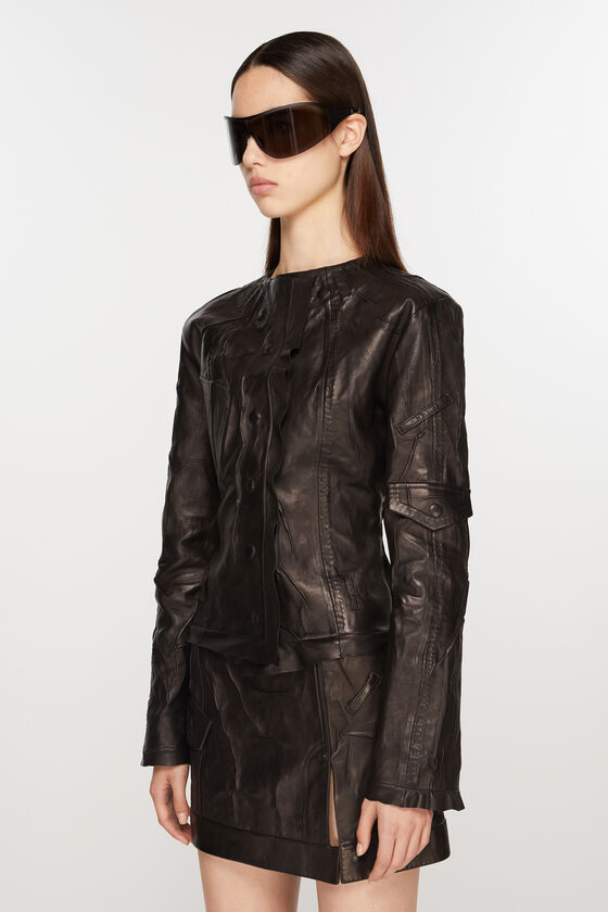 (image for) Effortless Creased leather jacket